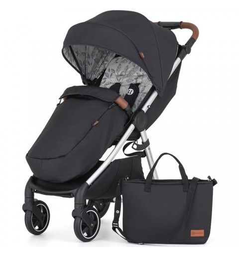 Petite&Mars Royal3 Silver - wózek spacerowy z dobrą amortyzacją | Perfect Black